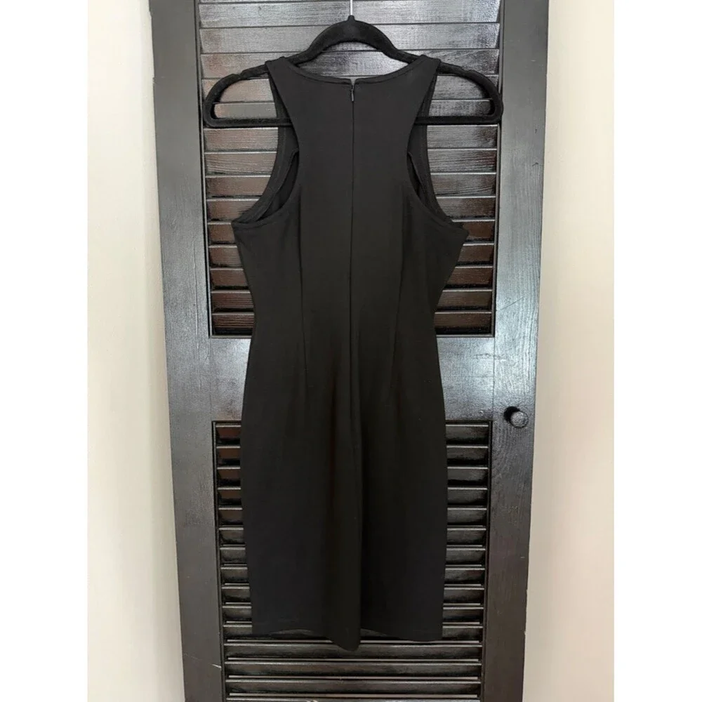 J. Crew Mario Bellucci Italian Ponte Black Sleeveless Sheath Dress Size 4